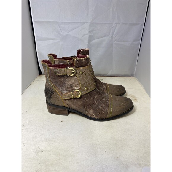 LARTISTE NAILHEAD Boots BROWN 9.5 - Picture 2 of 14